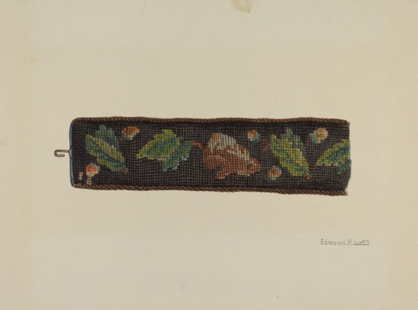 Needlepoint Bell Pull, c. 1941.