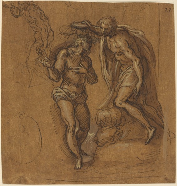 Sketch for a Baptism of Christ.