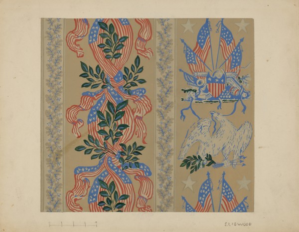Wall Paper and Border, c. 1937.