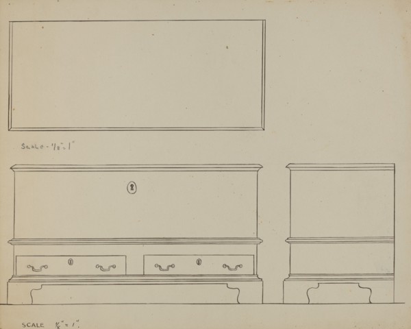 Pa. German Dower Chest, c. 1936.