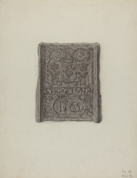Pa. German Stove Plate, c. 1936.