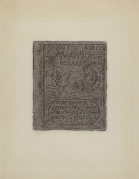 Pa. German Stove Plate, c. 1936.