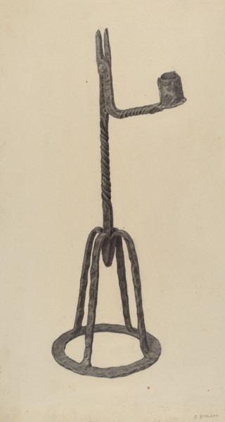 Rush and Candle Holder, c. 1939.