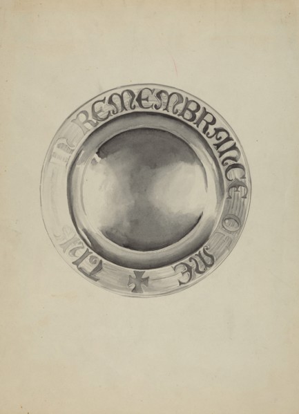 Silver Communion Plate, c. 1936.