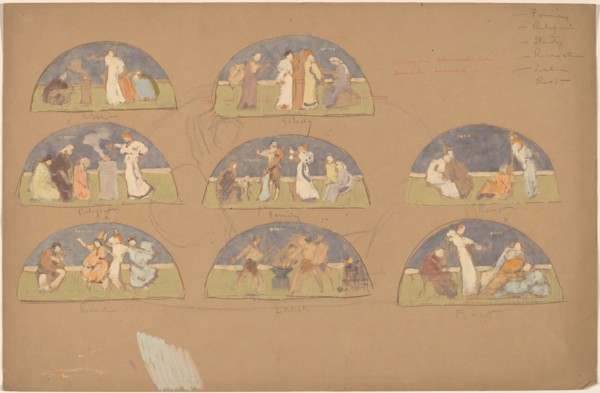 Studies for Lunettes, 1890/1897.
