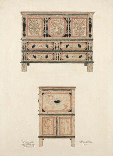 Tulip and Sunflower Chest, 1936.