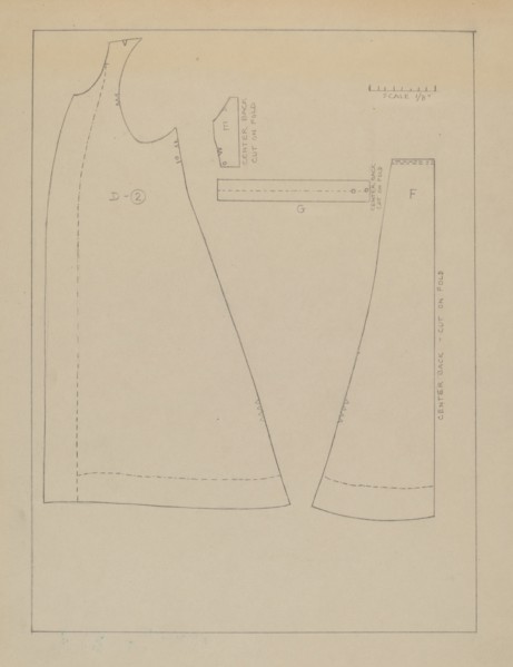 Woman's Coat (Pattern), c. 1937.