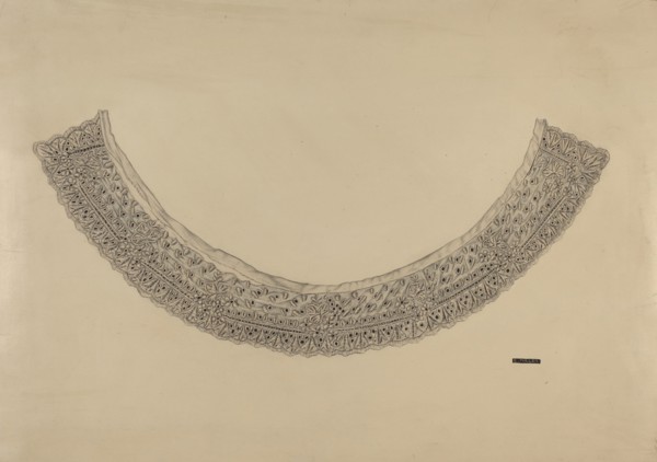 Embroidered Linen Collar, c. 1937.