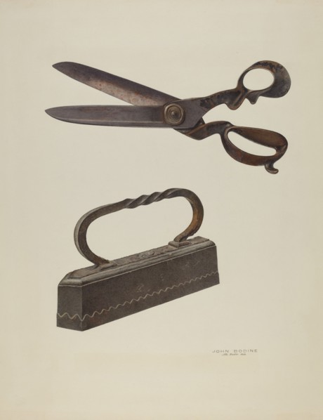Tailor's Shears and Iron, c. 1939.
