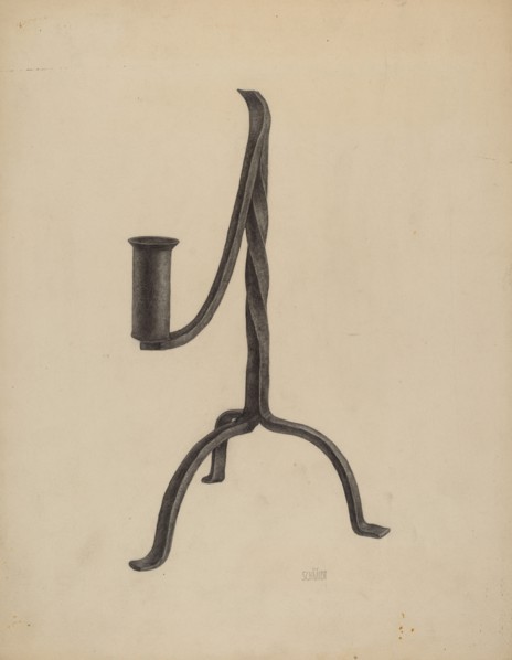 Three Legged Candlestick, c. 1938.