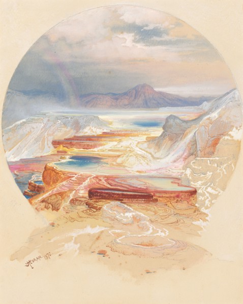 Minerva Terrace, Yellowstone, 1872.