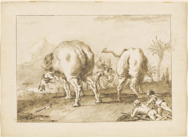 Two Rampaging Elephants, 1790/1792.