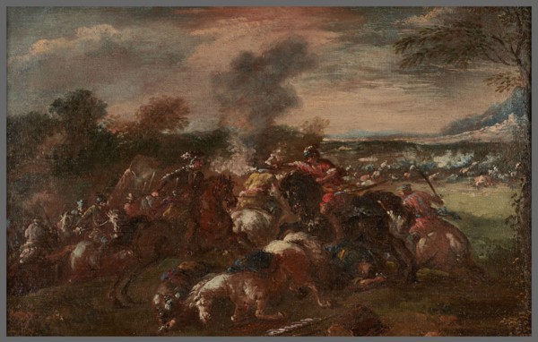 Bataille. Battle scene, 17th century.