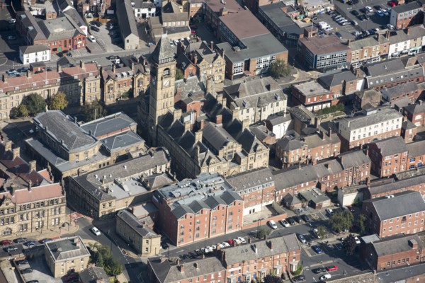 Wakefield Town Hall, Wakefield, 2020.