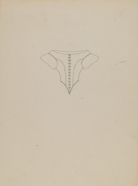 Evening Bodice, Line Drawing, c. 1937.