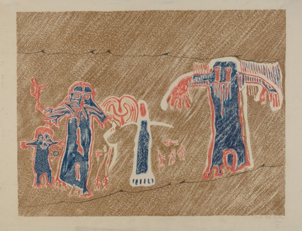 Petroglyph - Human Figures, 1935/1942.