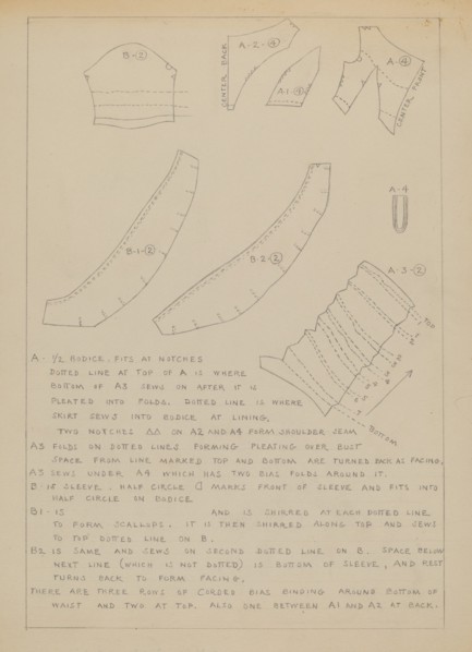 Description of a Wedding Dress, c. 1936.