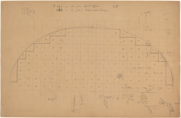 Diagram of a Lunette [verso], 1890/1897.