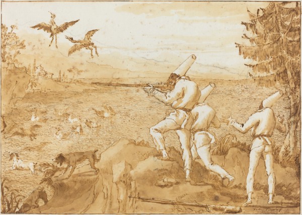 Punchinellos Hunting Waterfowl, c. 1800.