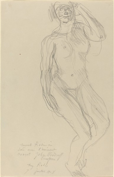 Seated Female Nude Looking Forward, 1908.