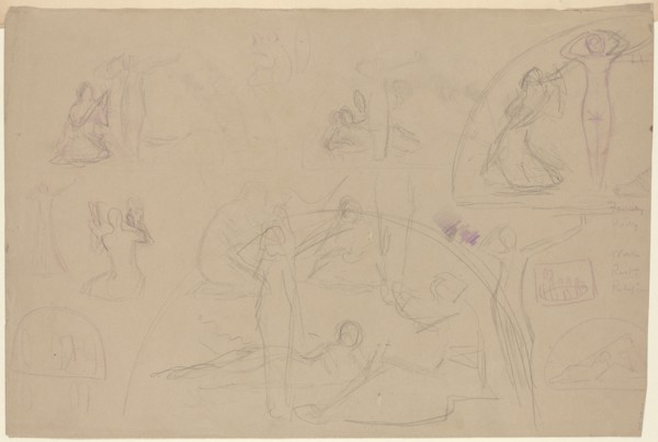 Studies for a Lunette [verso], 1890/1897.