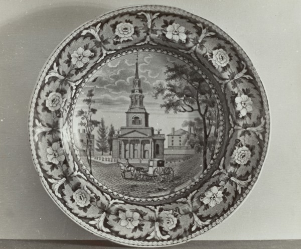 Plate - "Octagon Church, Boston", c. 1936.