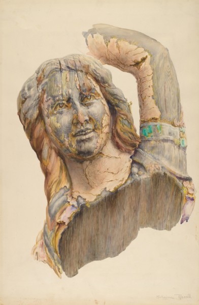 Circus Wagon Figure: Dancing Girl, c. 1938.