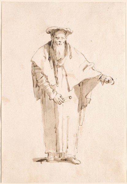 A Standing Oriental Holding a Rod, 1753/1762.