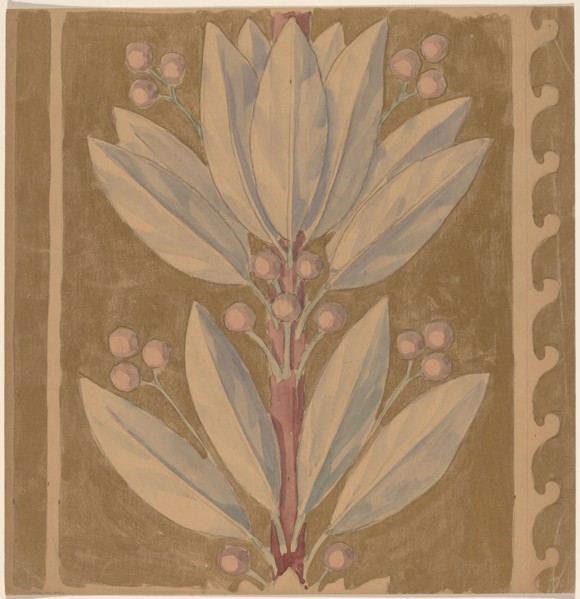 Study for a Border Design [recto], 1890/1897.