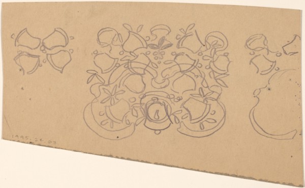 Study for a Border Design [verso], 1890/1897.