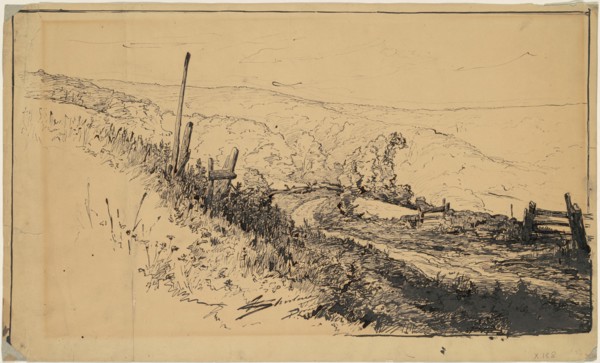 A Road in the Hills Near Dordrecht, 1870-1877.