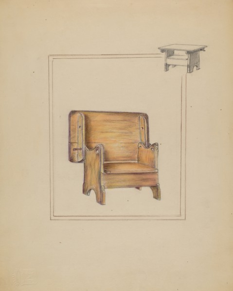Table (Bench or Chair Combination), 1935/1942.