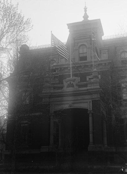 British Embassy American Flag On Embassy, 1917.
