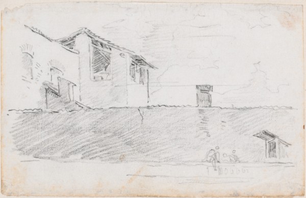 Housetops behind a Wall, probably c. 1754/1765.