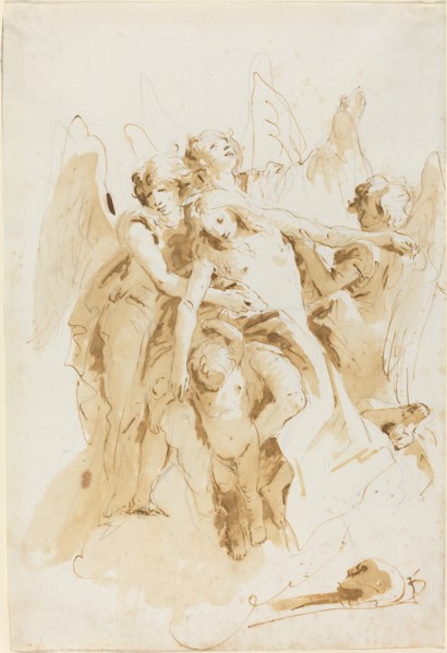 Saint Mary Magdalene Lifted by Angels, c. 1740.