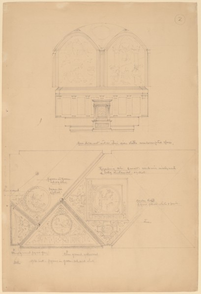 Study of an Altarpiece and Ceiling Panels, 1896.
