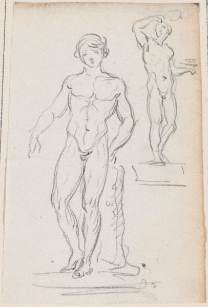 Two Statues of Male Nudes, probably c. 1754/1765.