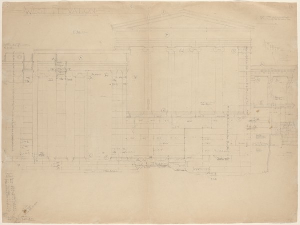 The Erectheum, West Elevation [left half], c. 1898.