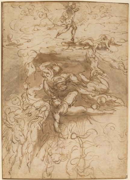 The Fall of the Rebel Angels [recto], c. 1524/1527.