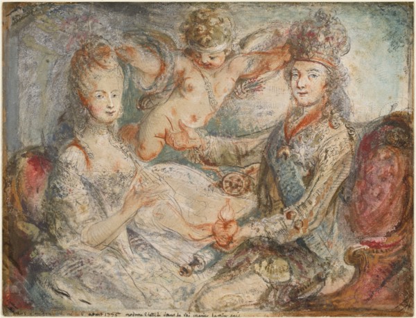 Louis XVI and Marie-Antoinette Crowned by Love, 1775.