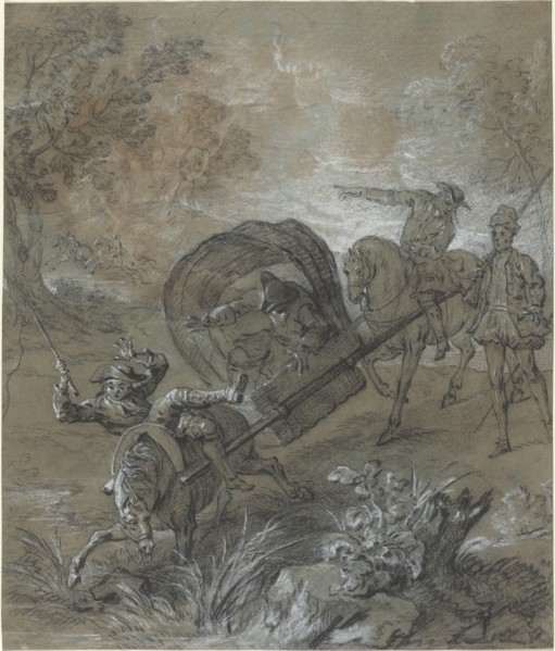 La Rancune en brancard, abattu dans le bourbier, 1726.