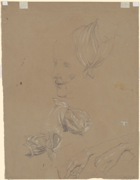 Studies of a Woman and Her Dress [verso], c. 1850-1870.