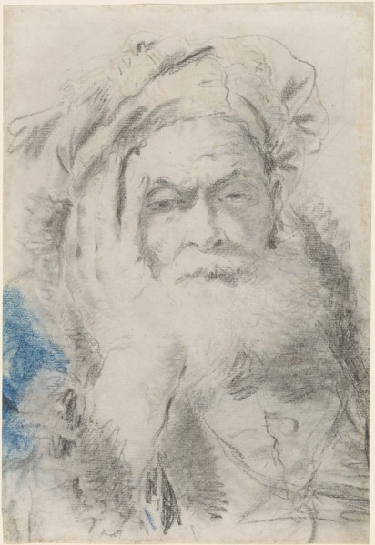 A Bearded Old Man Leaning His Head on His Hand, 1755/1762.