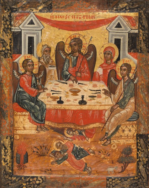 Abraham's hospitality and sacrifice, between 1675 and 1700.