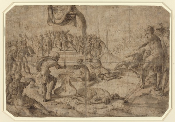 Sacrifice Scene (Gaius Mucius Scaevola?), late 16th century.