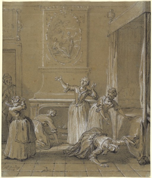 On trouve le corps mort de l'hote que l'on avait cache, 1727.