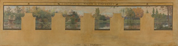 Esquisse pour la mairie de Vincennes : Le lac Daumesnil, 1898.
