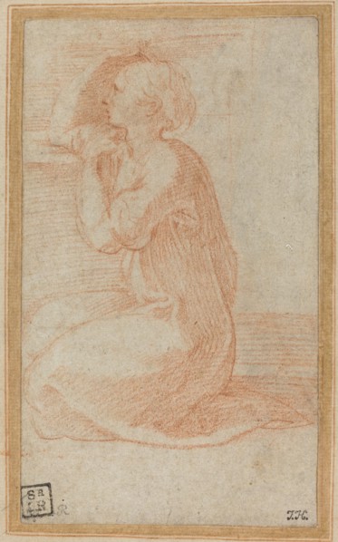 Kneeling Woman Lifting Her Hand to Her Head, in or after 1531.