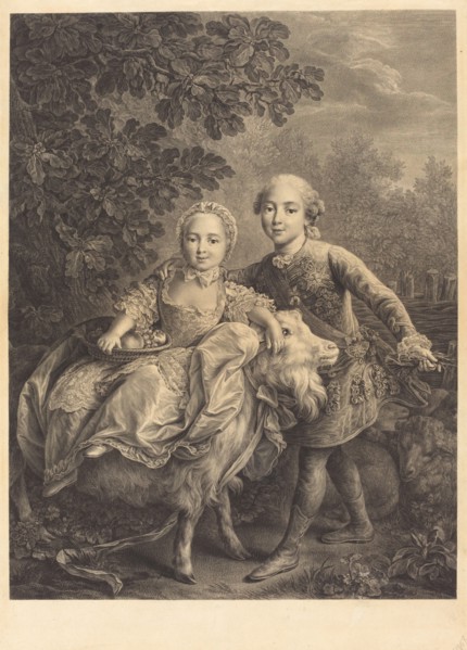 The Comte d'Artois and His Sister Mademoiselle Clotilde, 1767.