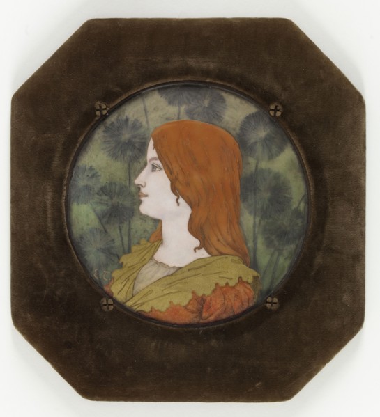 Young woman in profile, before 1895.  Creator: Etienne Tourrette.